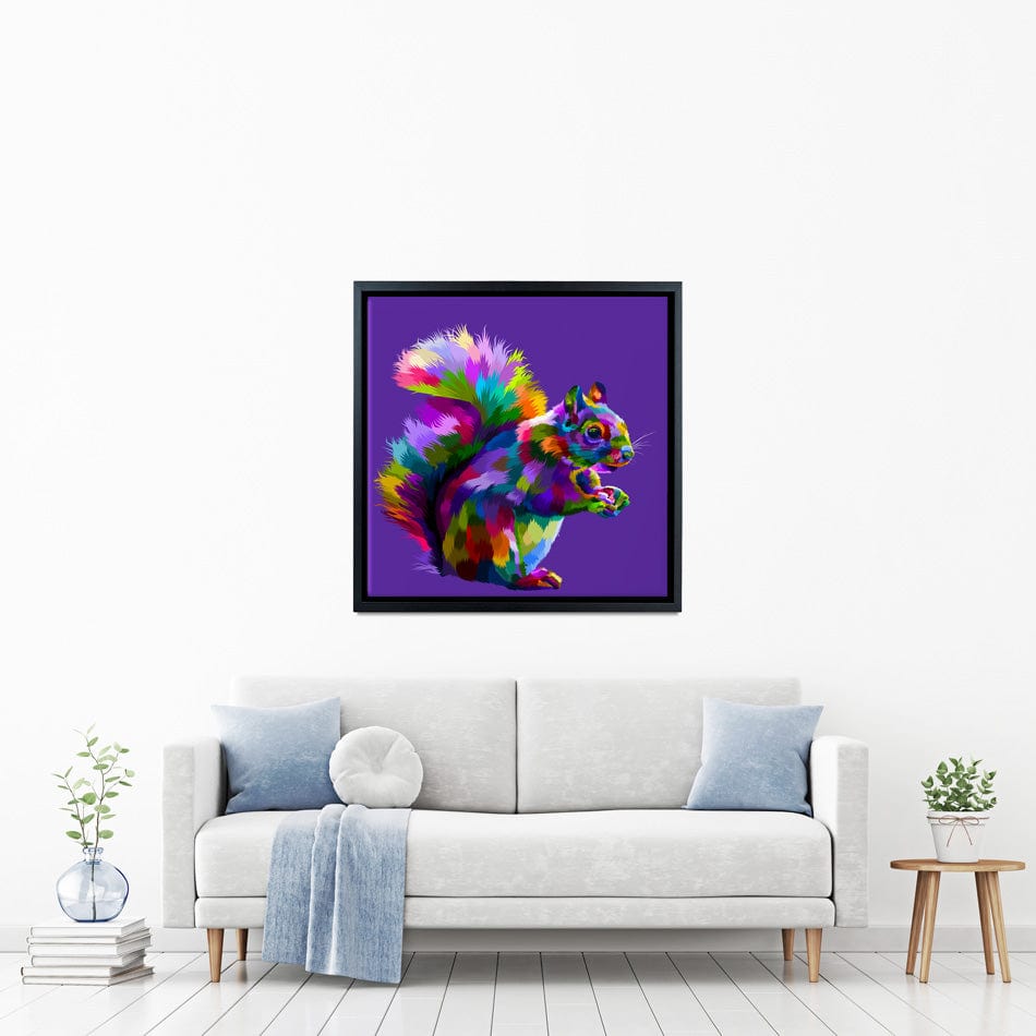 Pop Art Squirrel Canvas Print wall art product rainbow zoo / Shutterstock