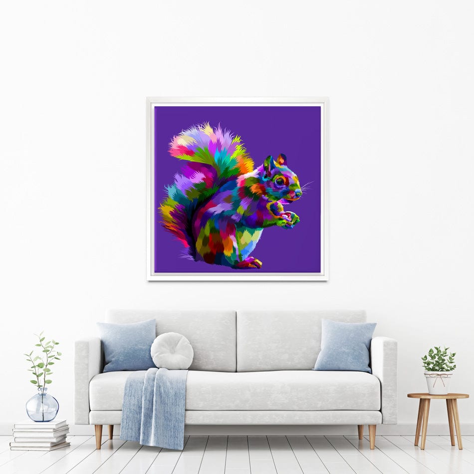 Pop Art Squirrel Canvas Print wall art product rainbow zoo / Shutterstock