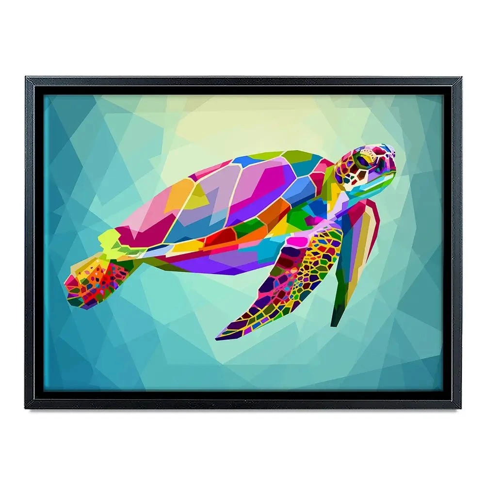 Pop Art Turtle Canvas Print Pop Art Turtle Canvas Print wall art product rainbow zoo / Shutterstock
