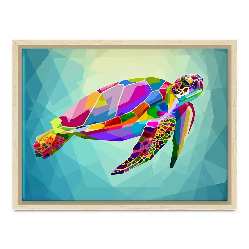 Pop Art Turtle Canvas Print Pop Art Turtle Canvas Print wall art product rainbow zoo / Shutterstock