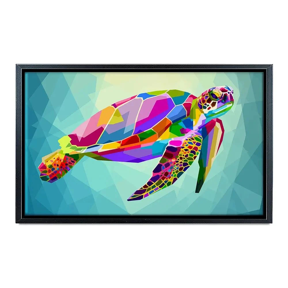 Pop Art Turtle Canvas Print Pop Art Turtle Canvas Print wall art product rainbow zoo / Shutterstock