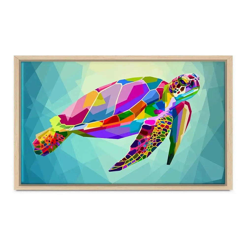 Pop Art Turtle Canvas Print Pop Art Turtle Canvas Print wall art product rainbow zoo / Shutterstock