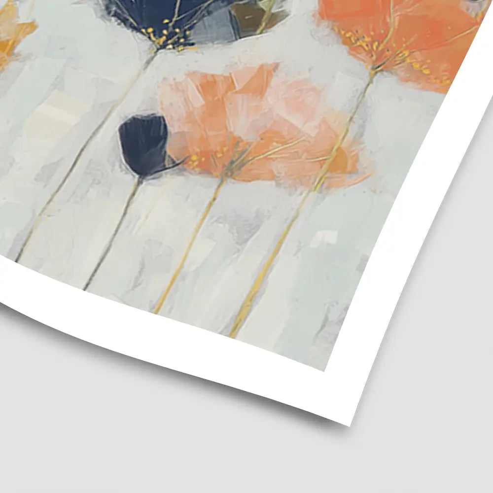 Poppies And Bees In Meadow Art Print Poppies And Bees In Meadow Art Print wall art product Chromatic Storm Studio