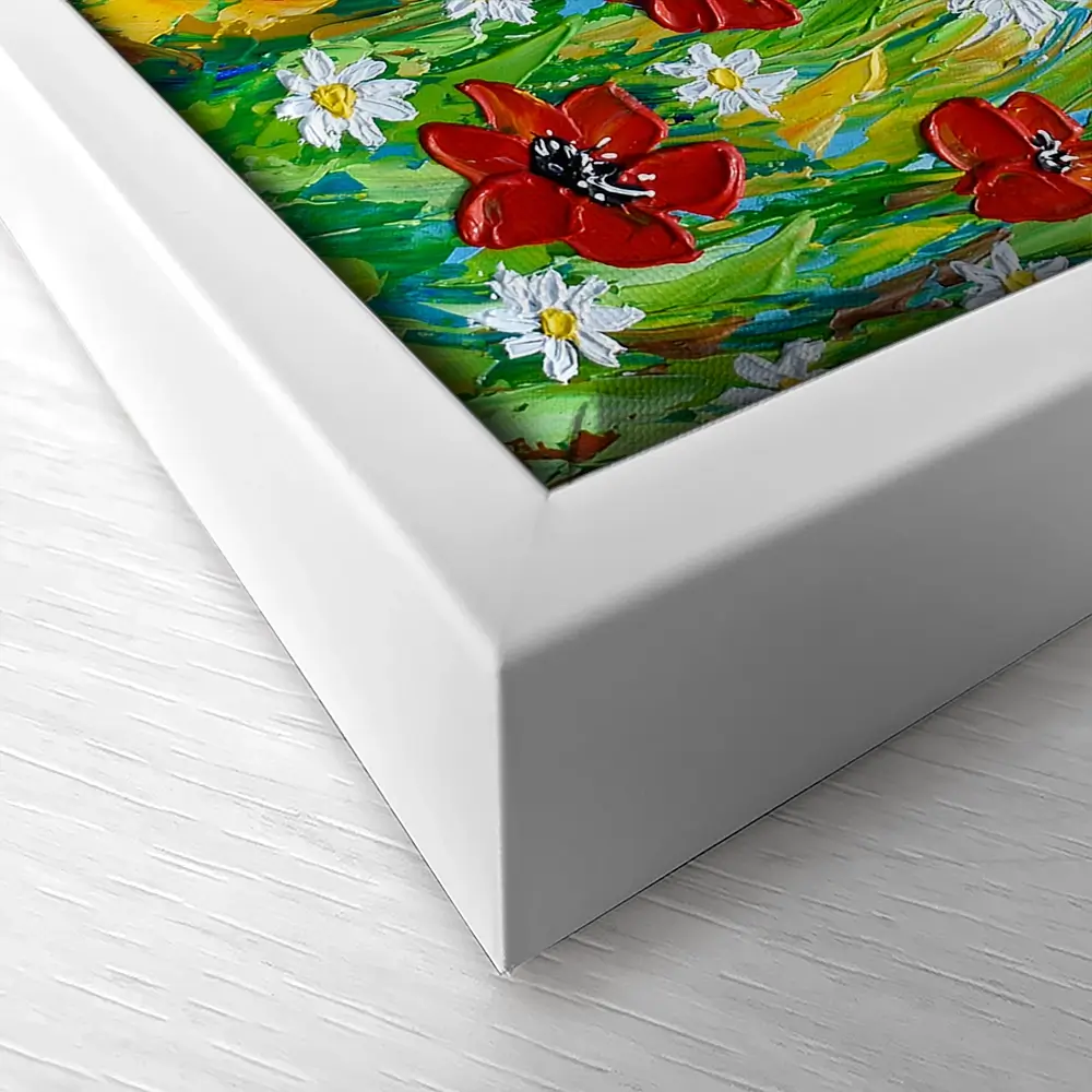 Poppies And Daisies Canvas Print Poppies And Daisies Canvas Print wall art product Olga Tkachyk