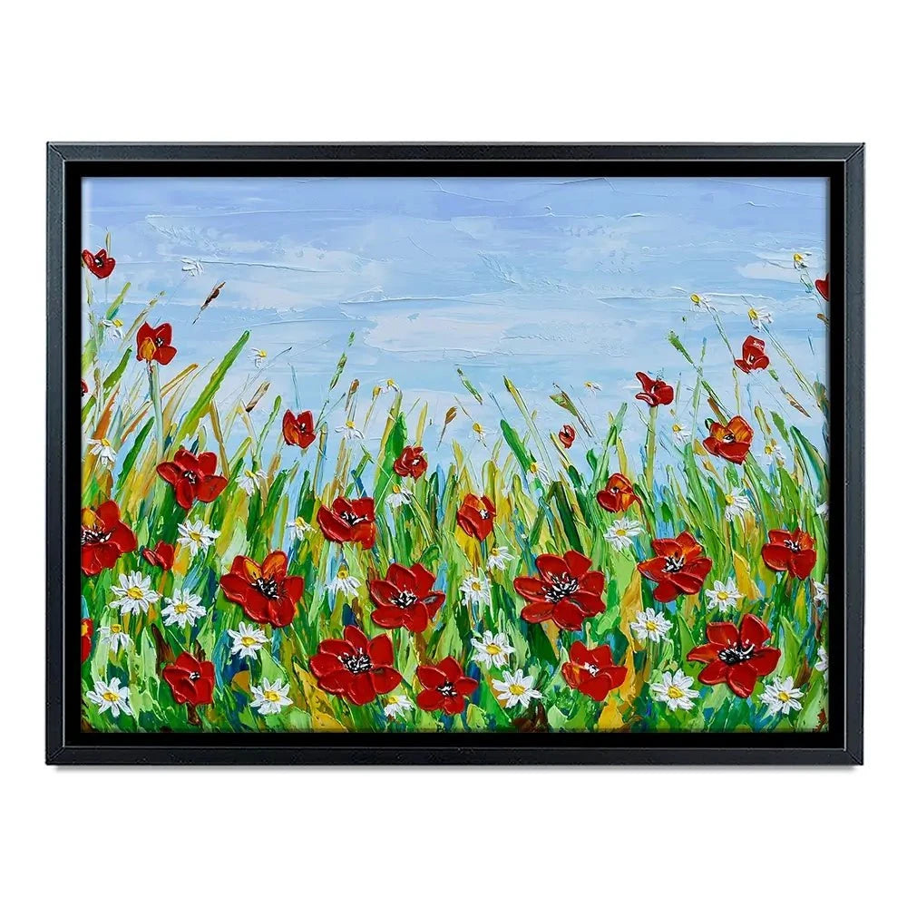 Poppies And Daisies Canvas Print Poppies And Daisies Canvas Print wall art product Olga Tkachyk