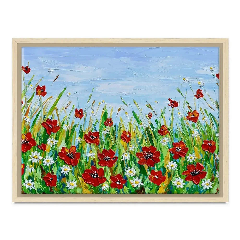 Poppies And Daisies Canvas Print Poppies And Daisies Canvas Print wall art product Olga Tkachyk