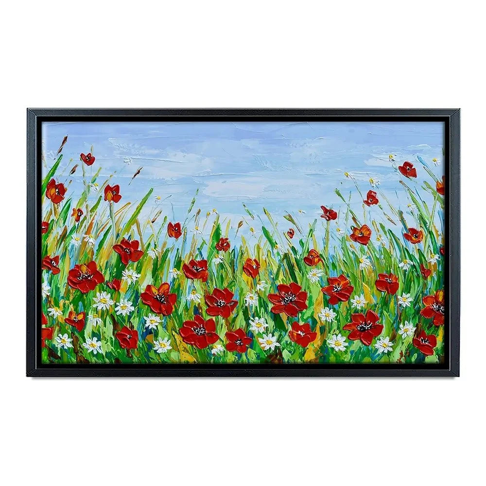 Poppies And Daisies Canvas Print Poppies And Daisies Canvas Print wall art product Olga Tkachyk