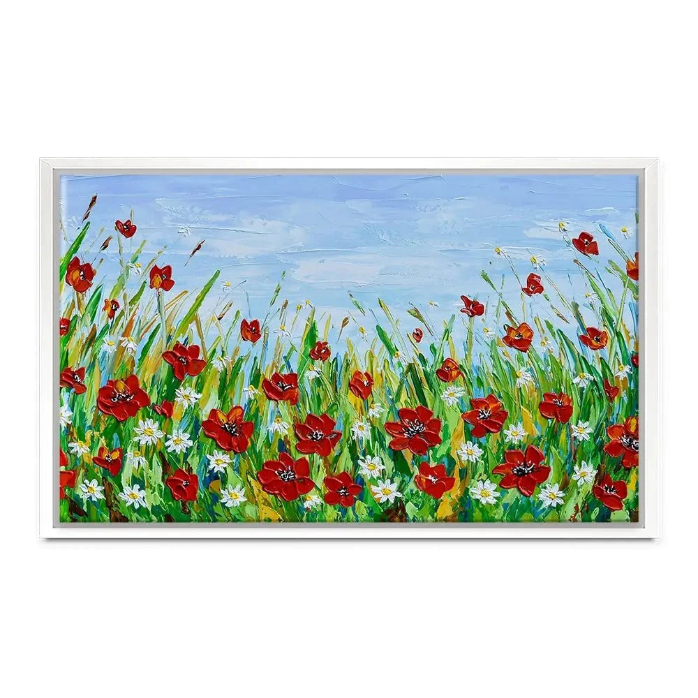 Poppies And Daisies Canvas Print Poppies And Daisies Canvas Print wall art product Olga Tkachyk