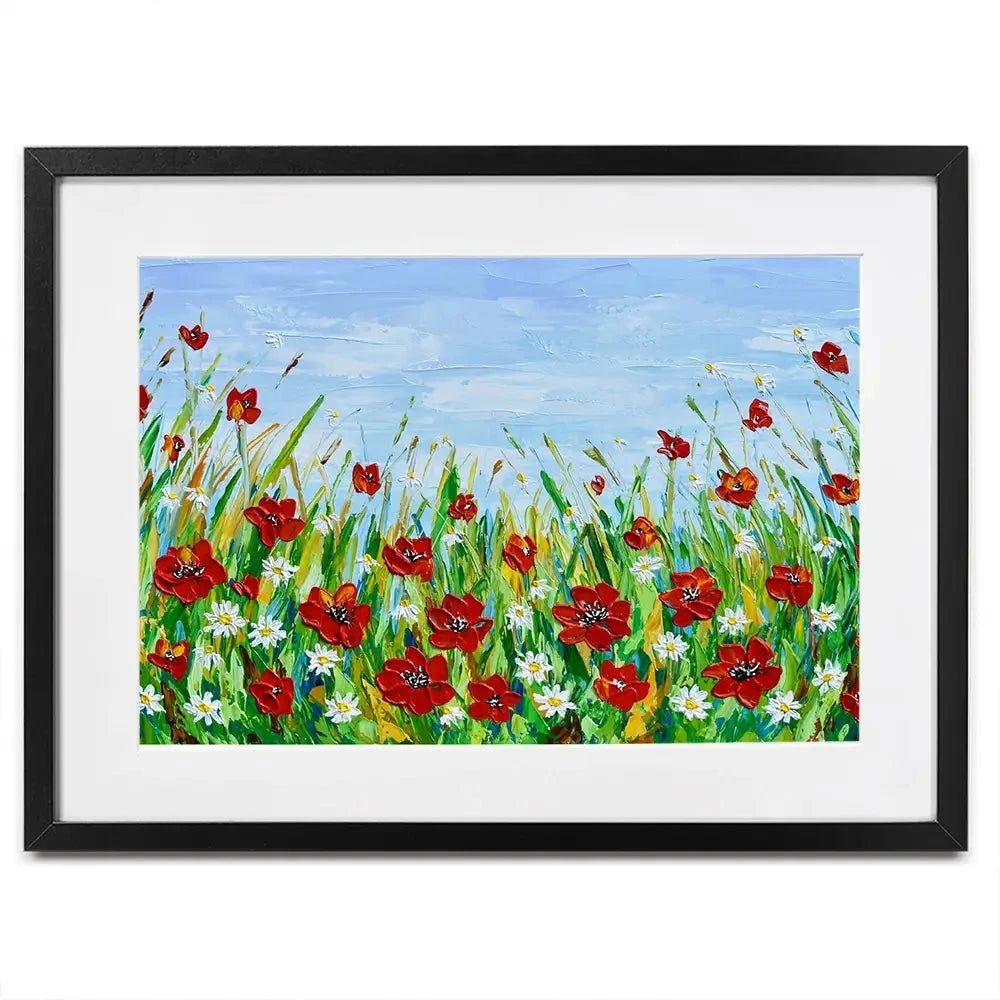 Poppies And Daisies Framed Art Print Poppies And Daisies Framed Art Print wall art product Olga Tkachyk