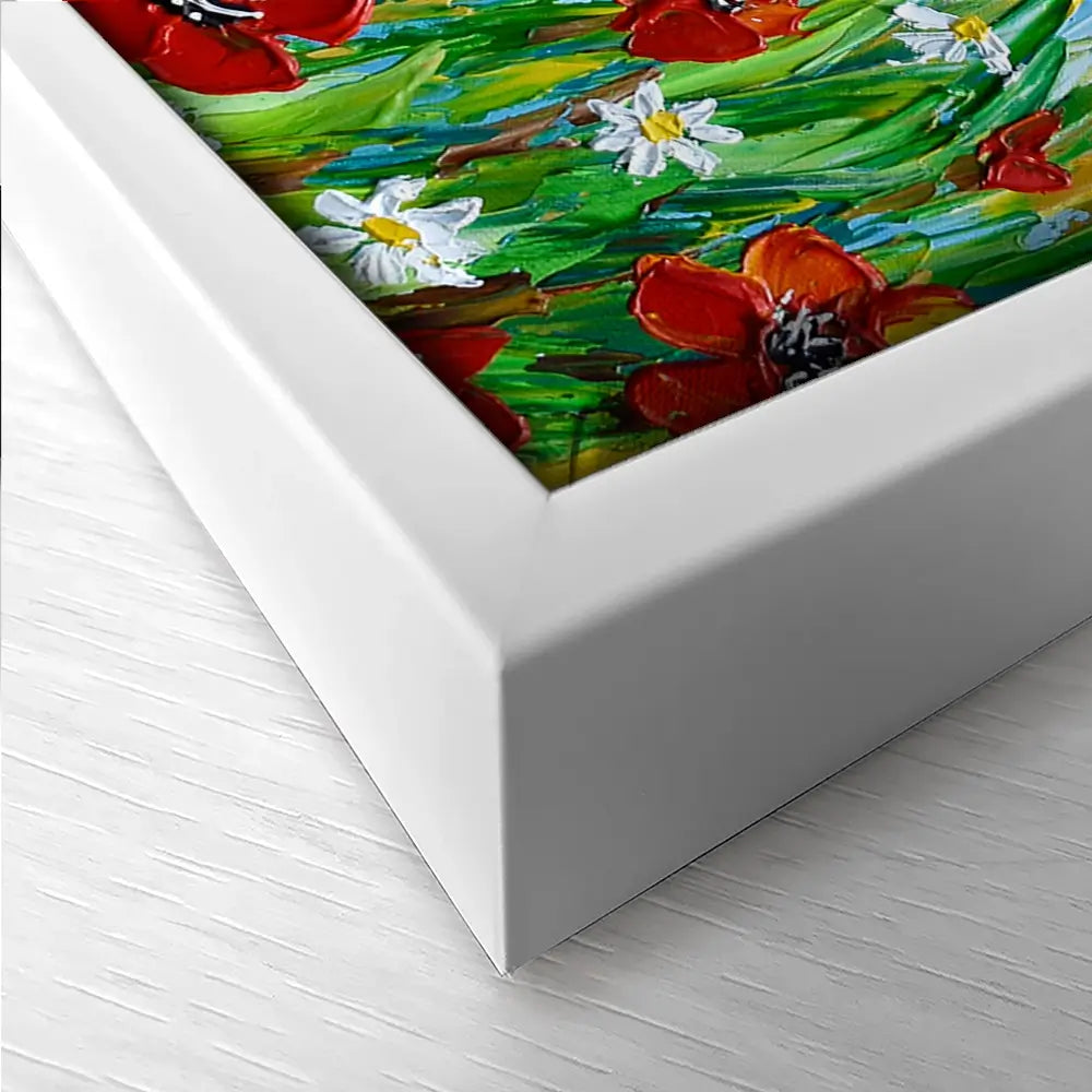 Poppies And Daisies Trio Canvas Print Poppies And Daisies Trio Canvas Print wall art product Olga Tkachyk