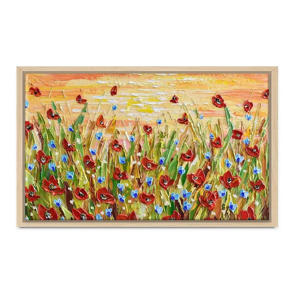 Poppies At Sunset Canvas Print Poppies At Sunset Canvas Print wall art product Olga Tkachyk