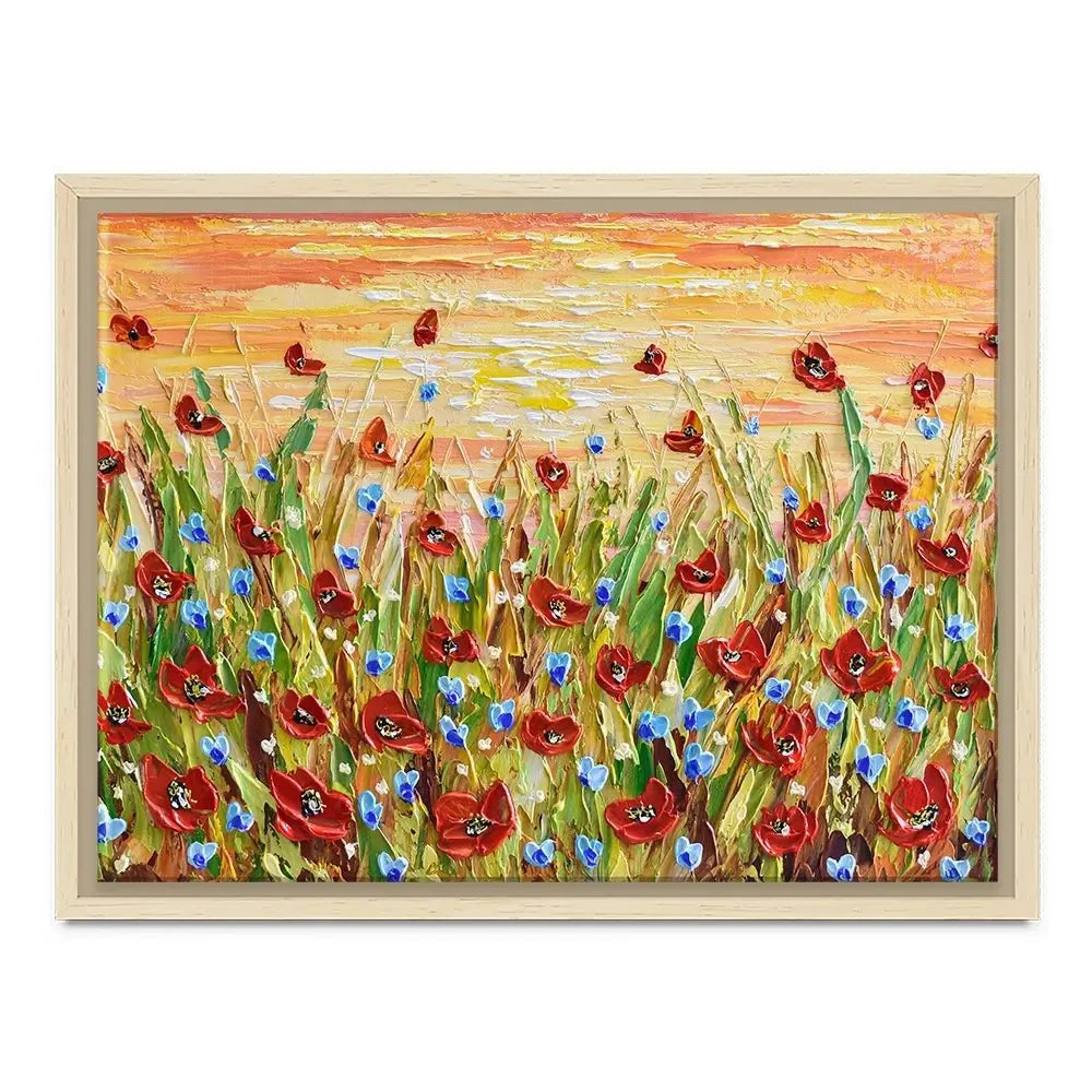 Poppies At Sunset Canvas Print Poppies At Sunset Canvas Print wall art product Olga Tkachyk
