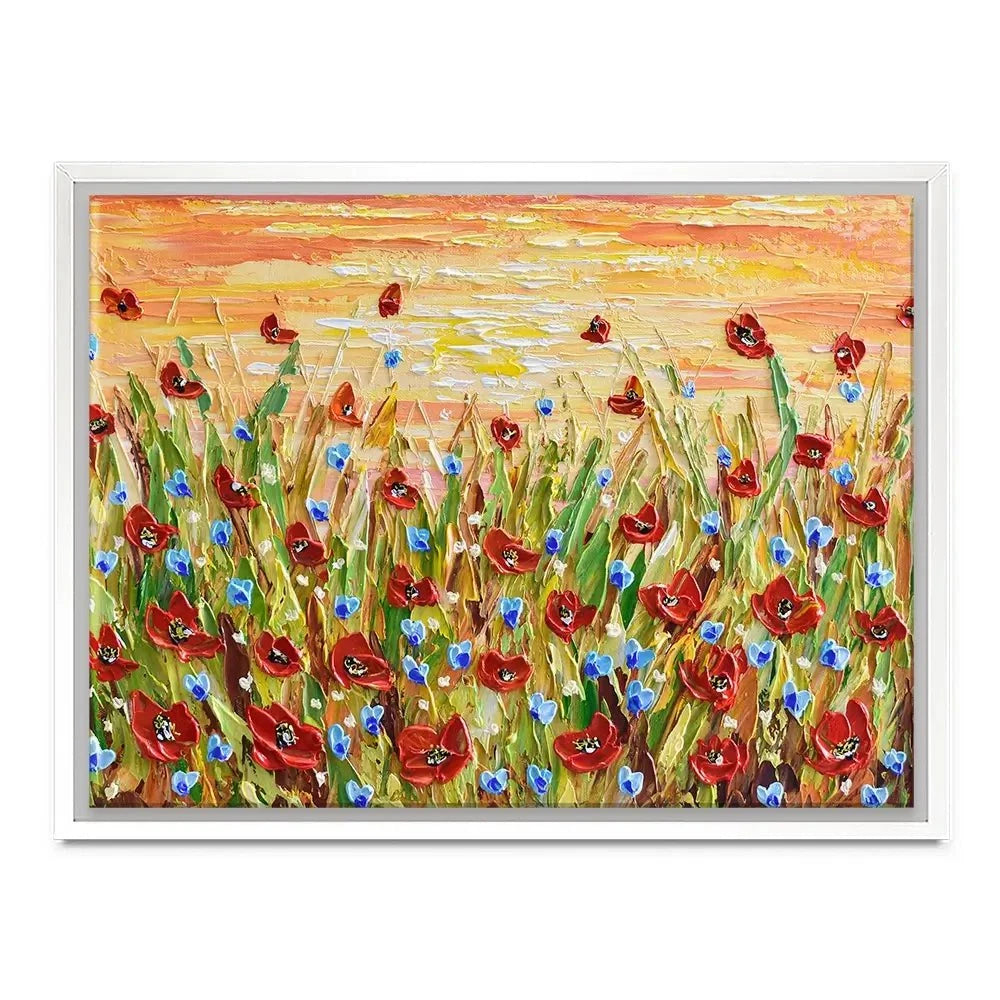 Poppies At Sunset Canvas Print Poppies At Sunset Canvas Print wall art product Olga Tkachyk