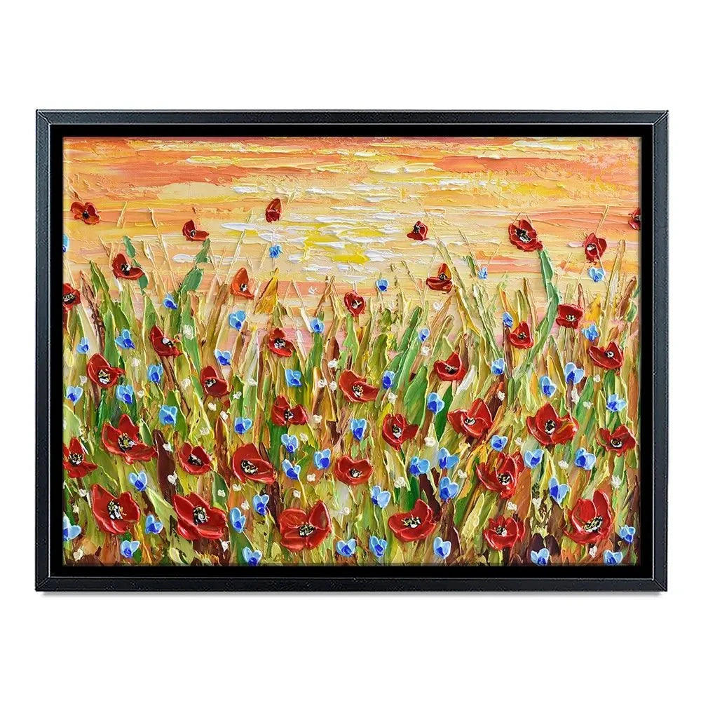 Poppies At Sunset Canvas Print Poppies At Sunset Canvas Print wall art product Olga Tkachyk