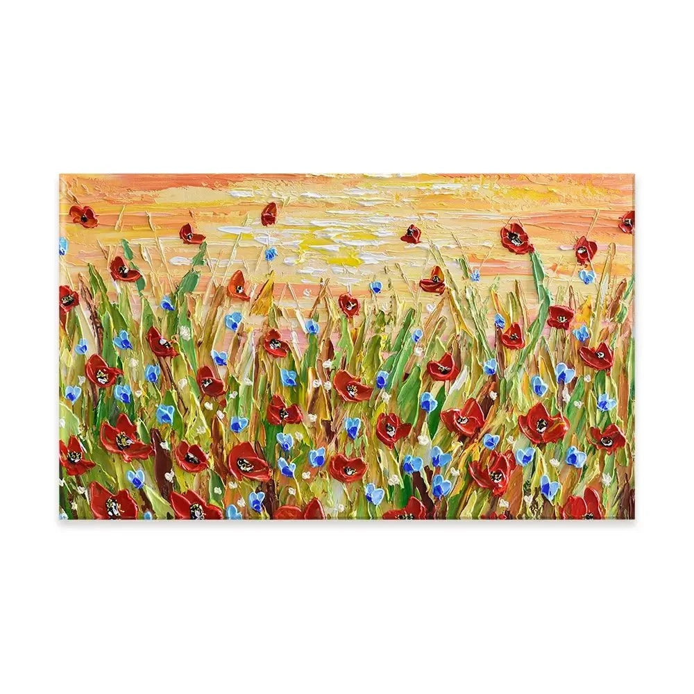 Poppies At Sunset Canvas Print Poppies At Sunset Canvas Print wall art product Olga Tkachyk