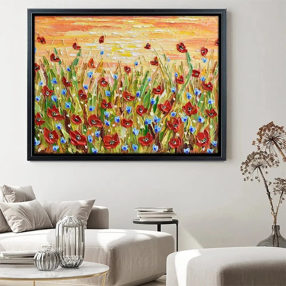 Poppies At Sunset Canvas Print Poppies At Sunset Canvas Print wall art product Olga Tkachyk