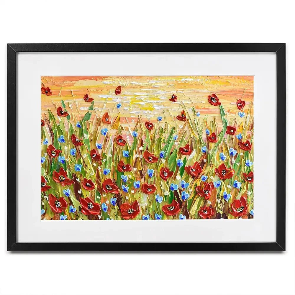 Poppies At Sunset Framed Art Print Poppies At Sunset Framed Art Print wall art product Olga Tkachyk