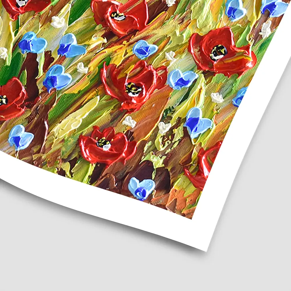 Poppies At Sunset Square Art Print Poppies At Sunset Square Art Print wall art product Olga Tkachyk