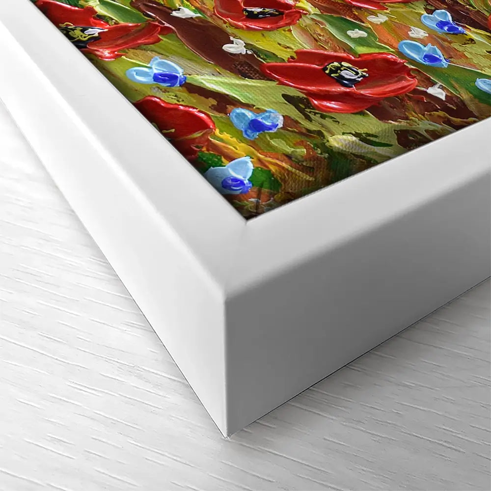Poppies At Sunset Square Canvas Print Poppies At Sunset Square Canvas Print wall art product Olga Tkachyk