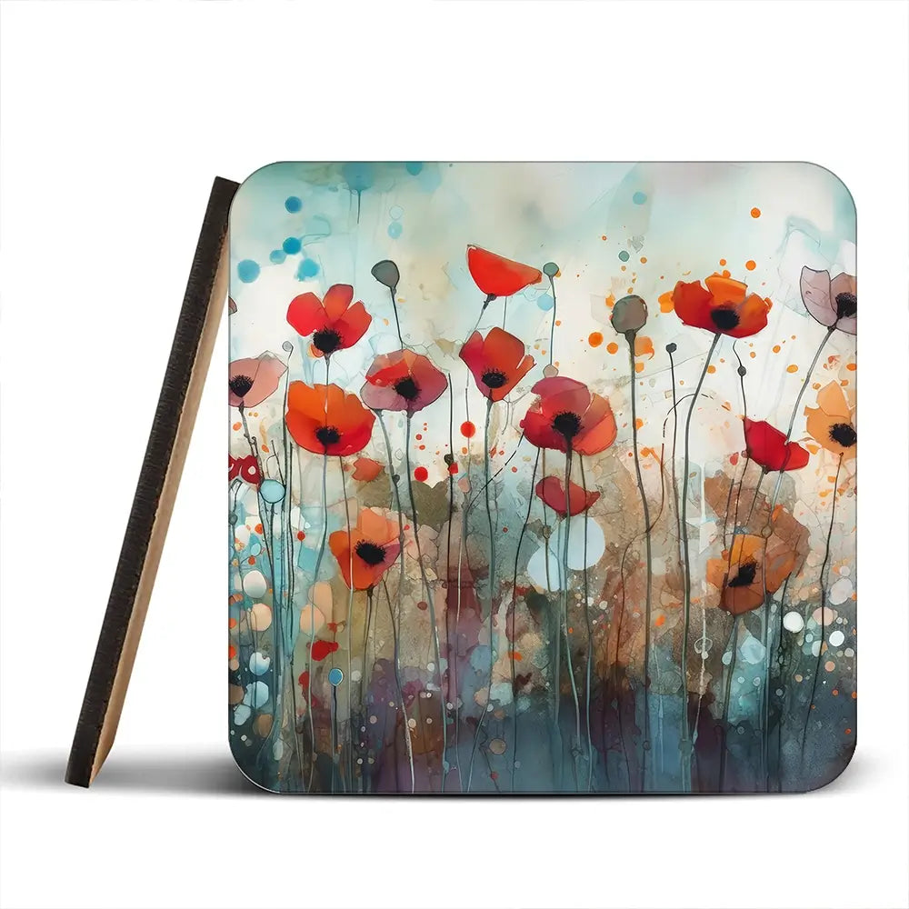 Poppies Coaster Set Poppies Coaster Set wall art product Art Print Shop