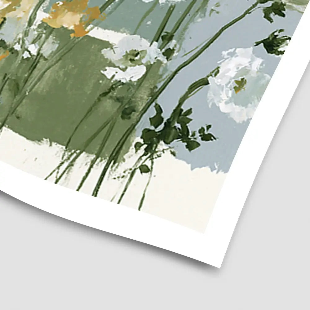 Poppies On Green Blocks Art Print Poppies On Green Blocks Art Print wall art product Chromatic Storm Studio