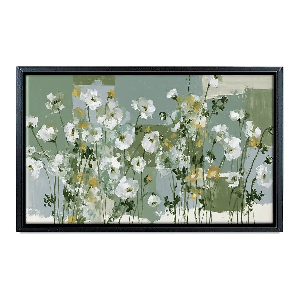 Poppies On Green Blocks Canvas Print Poppies On Green Blocks Canvas Print wall art product Chromatic Storm Studio