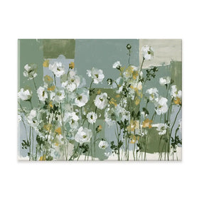Poppies On Green Blocks Canvas Print Poppies On Green Blocks Canvas Print wall art product Chromatic Storm Studio