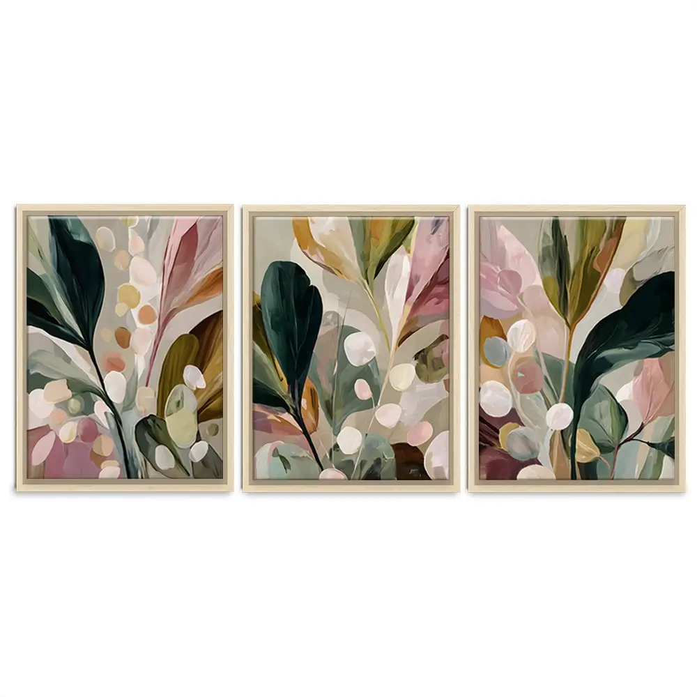 Popping Botanicals Trio Canvas Print Popping Botanicals Trio Canvas Print wall art product IAmHomeStudio
