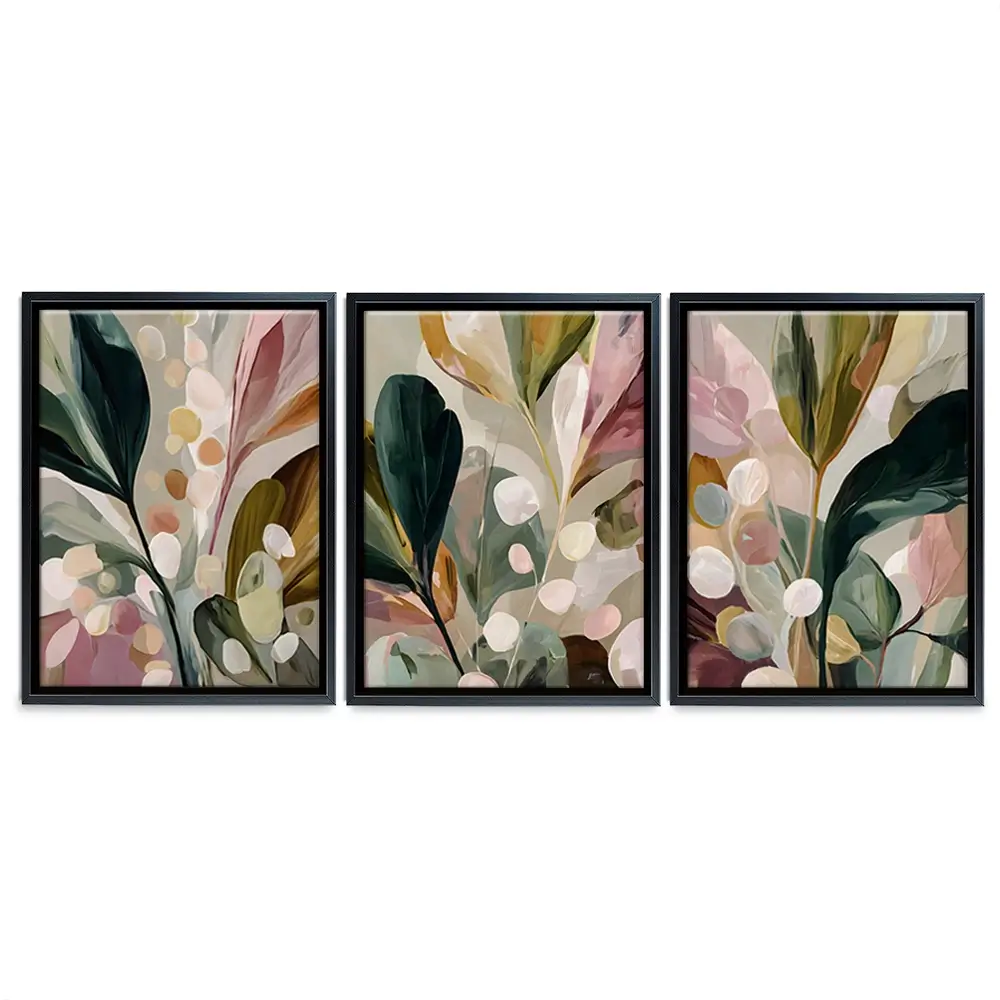 Popping Botanicals Trio Canvas Print Popping Botanicals Trio Canvas Print wall art product IAmHomeStudio