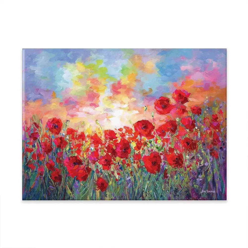 Poppy Flower Field Canvas Print Poppy Flower Field Canvas Print wall art product Leon Devenice