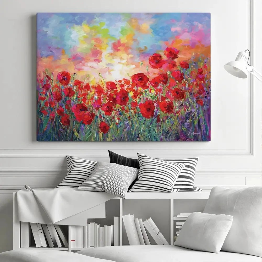 Poppy Flower Field Canvas Print Poppy Flower Field Canvas Print wall art product Leon Devenice