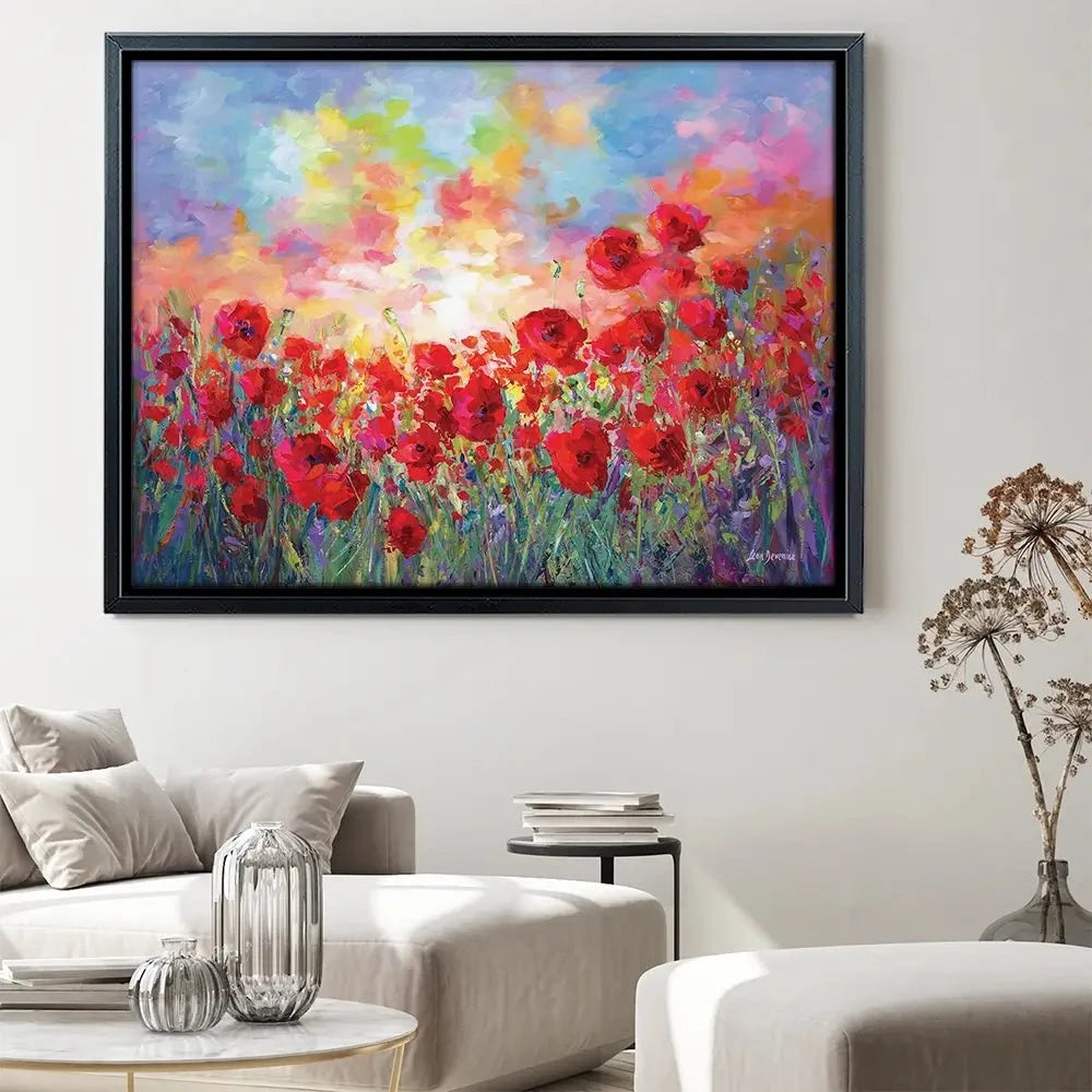 Poppy Flower Field Canvas Print Poppy Flower Field Canvas Print wall art product Leon Devenice