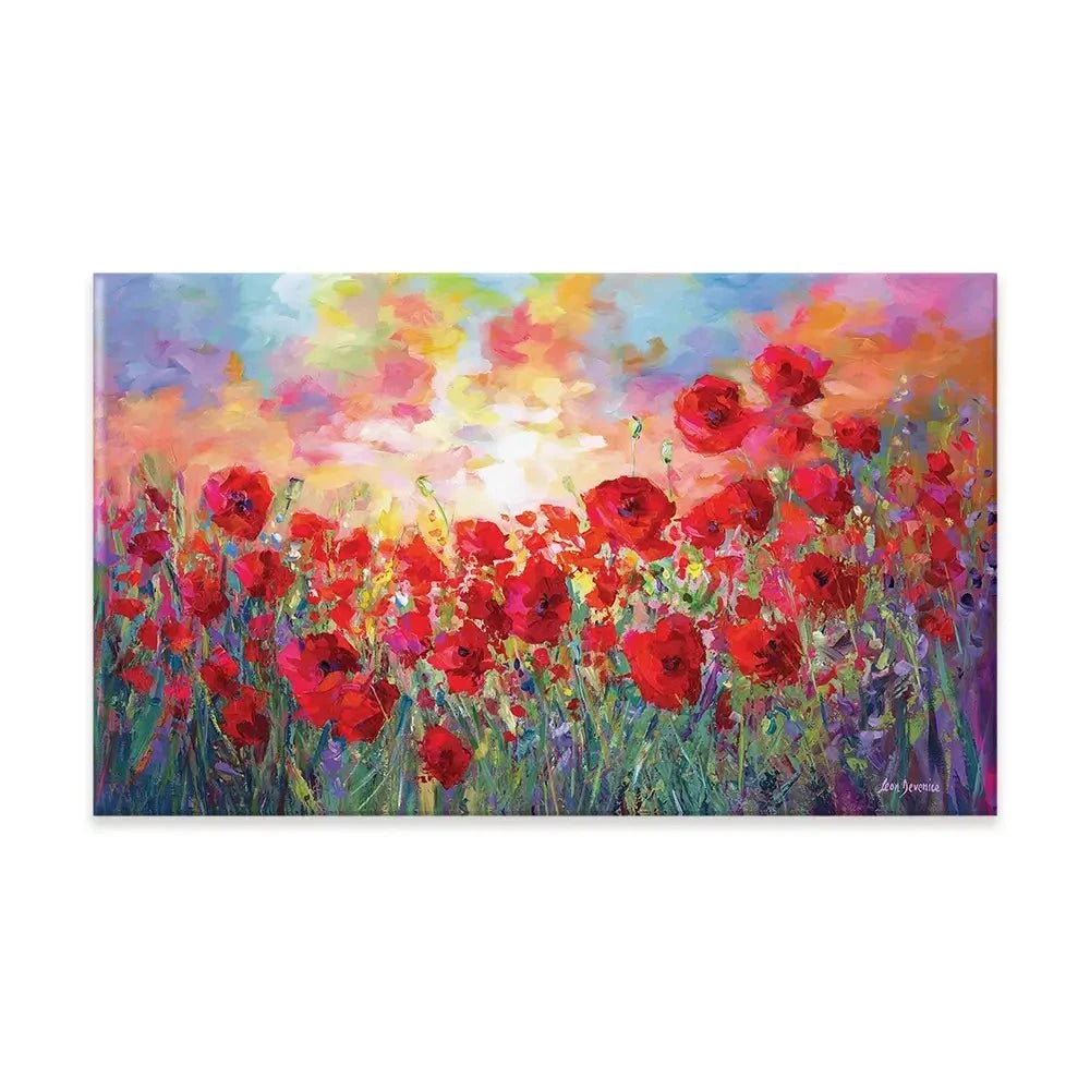 Poppy Flower Field Canvas Print Poppy Flower Field Canvas Print wall art product Leon Devenice