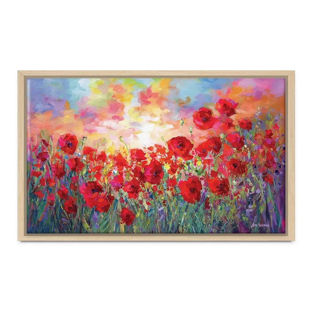 Poppy Flower Field Canvas Print Poppy Flower Field Canvas Print wall art product Leon Devenice