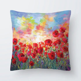 Poppy Flower Field Cushion Poppy Flower Field Cushion wall art product Leon Devenice