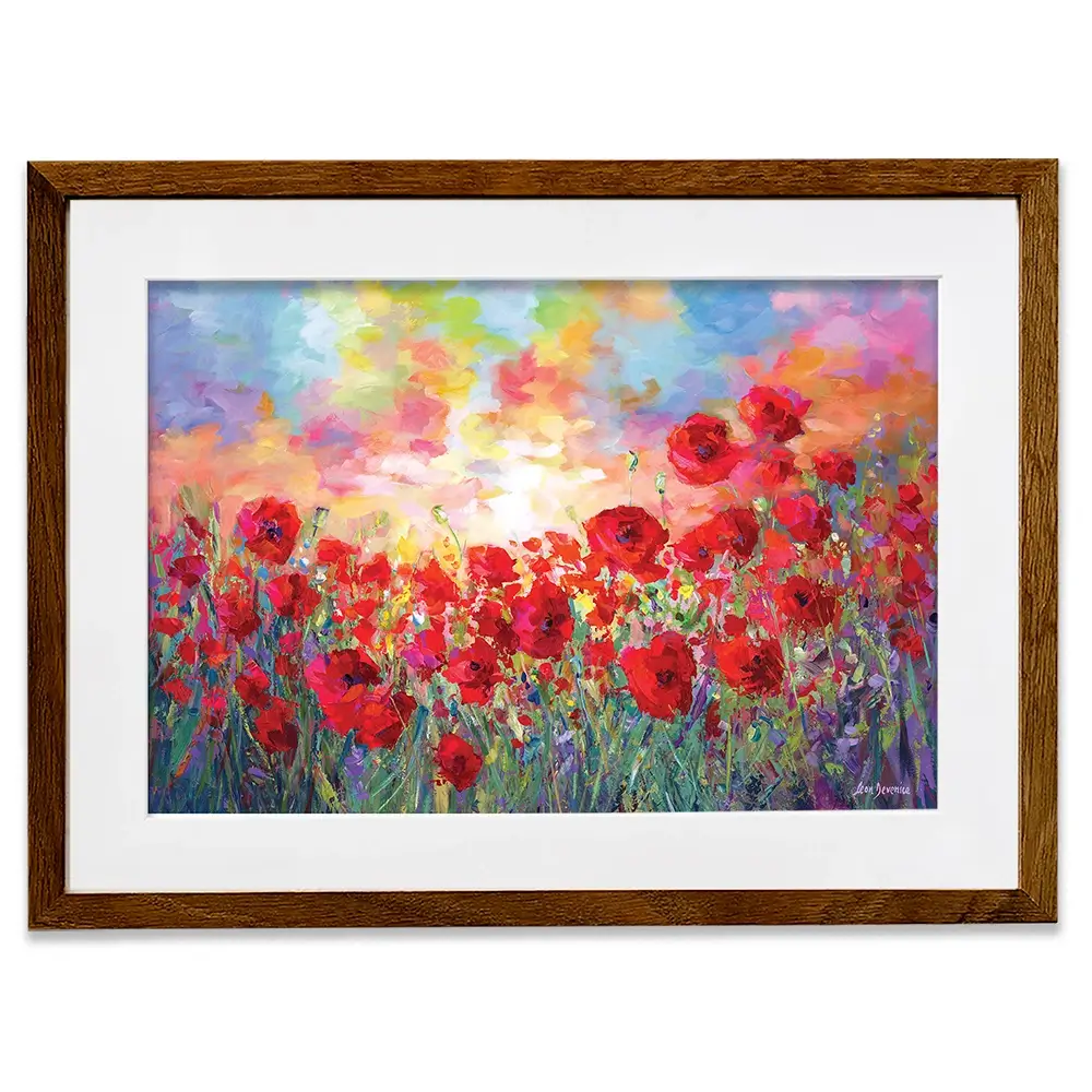 Poppy Flower Field Framed Art Print Poppy Flower Field Framed Art Print wall art product Leon Devenice