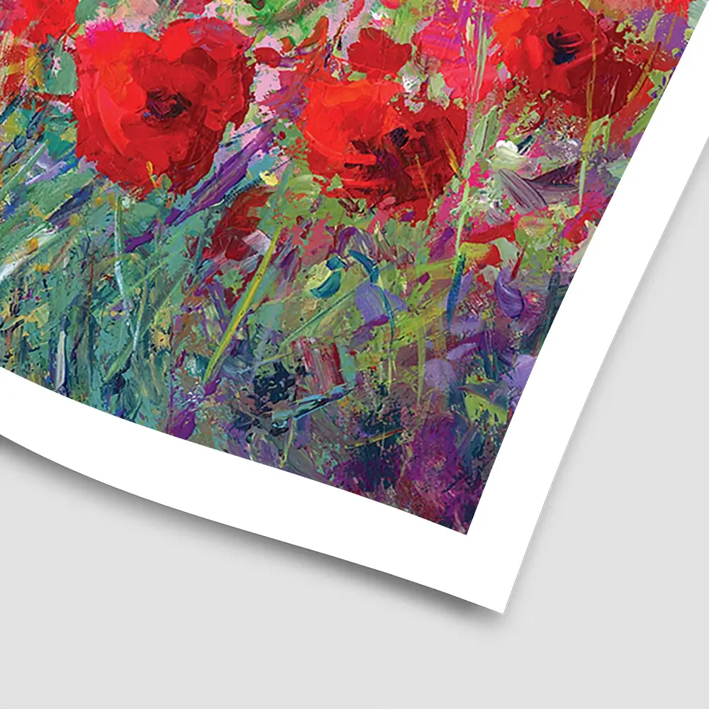 Poppy Flower Field Square Art Print Poppy Flower Field Square Art Print wall art product Leon Devenice