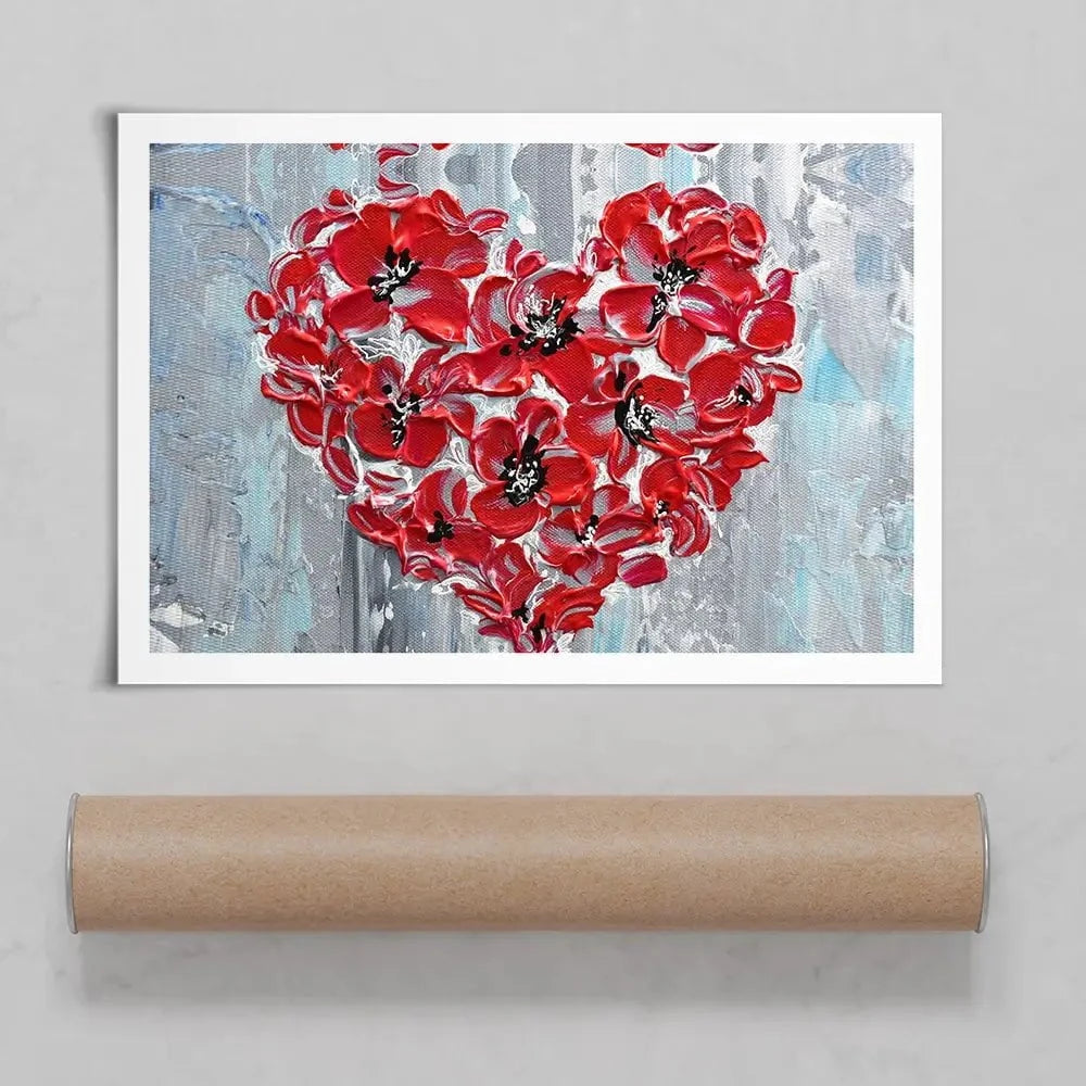 Poppy Heart Art Print Poppy Heart Art Print wall art product Olga Tkachyk