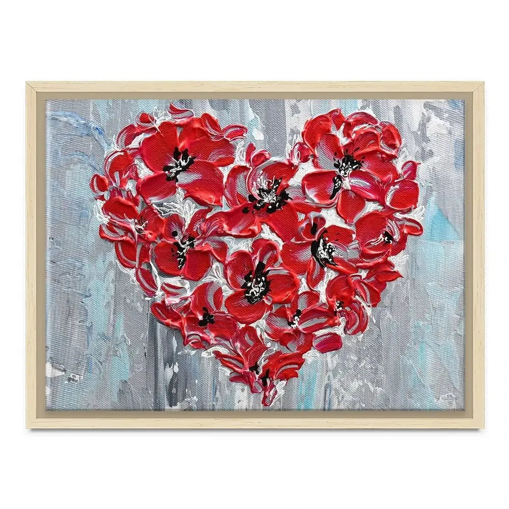 Poppy Heart Canvas Print Poppy Heart Canvas Print wall art product Olga Tkachyk
