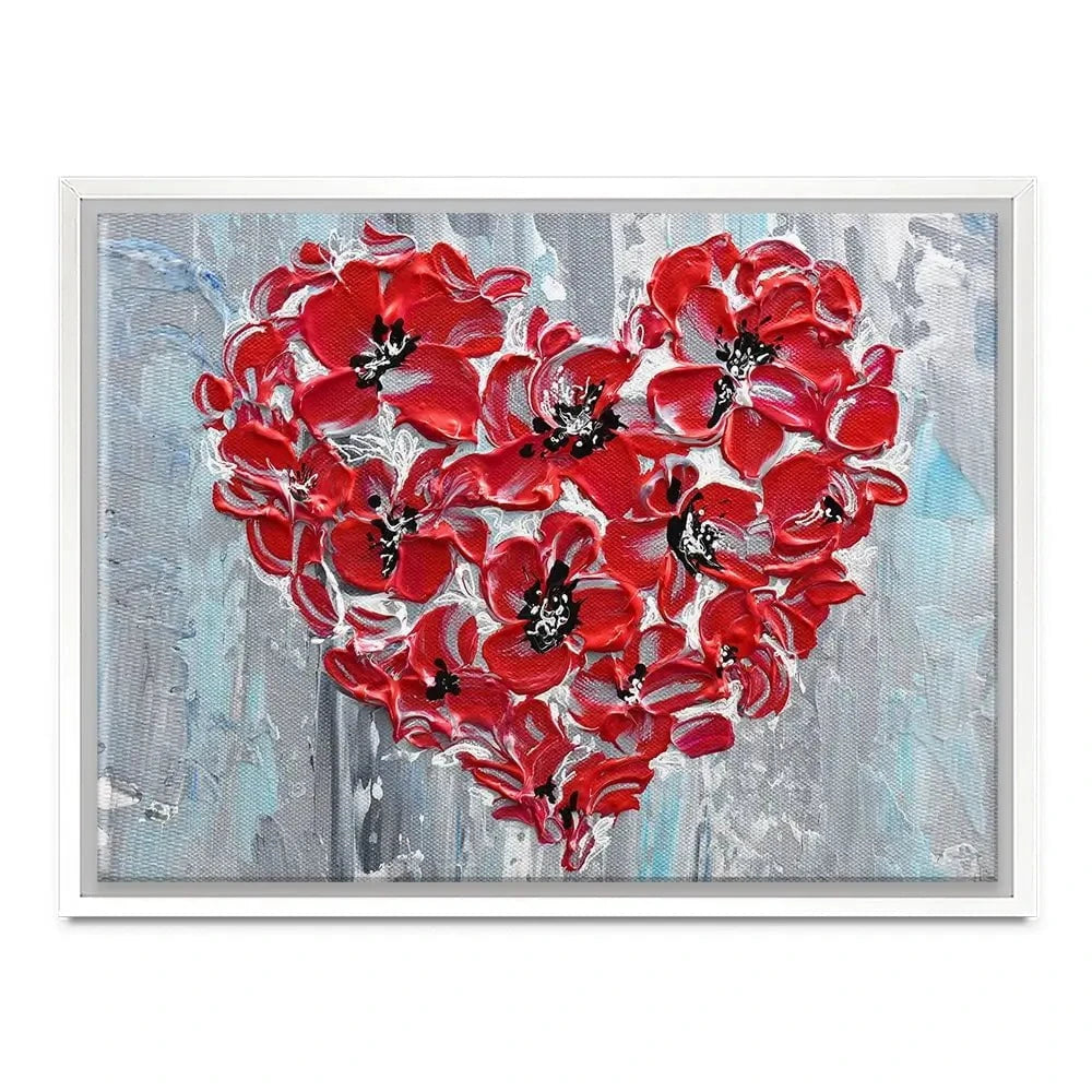 Poppy Heart Canvas Print Poppy Heart Canvas Print wall art product Olga Tkachyk