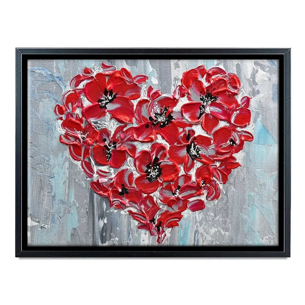 Poppy Heart Canvas Print Poppy Heart Canvas Print wall art product Olga Tkachyk