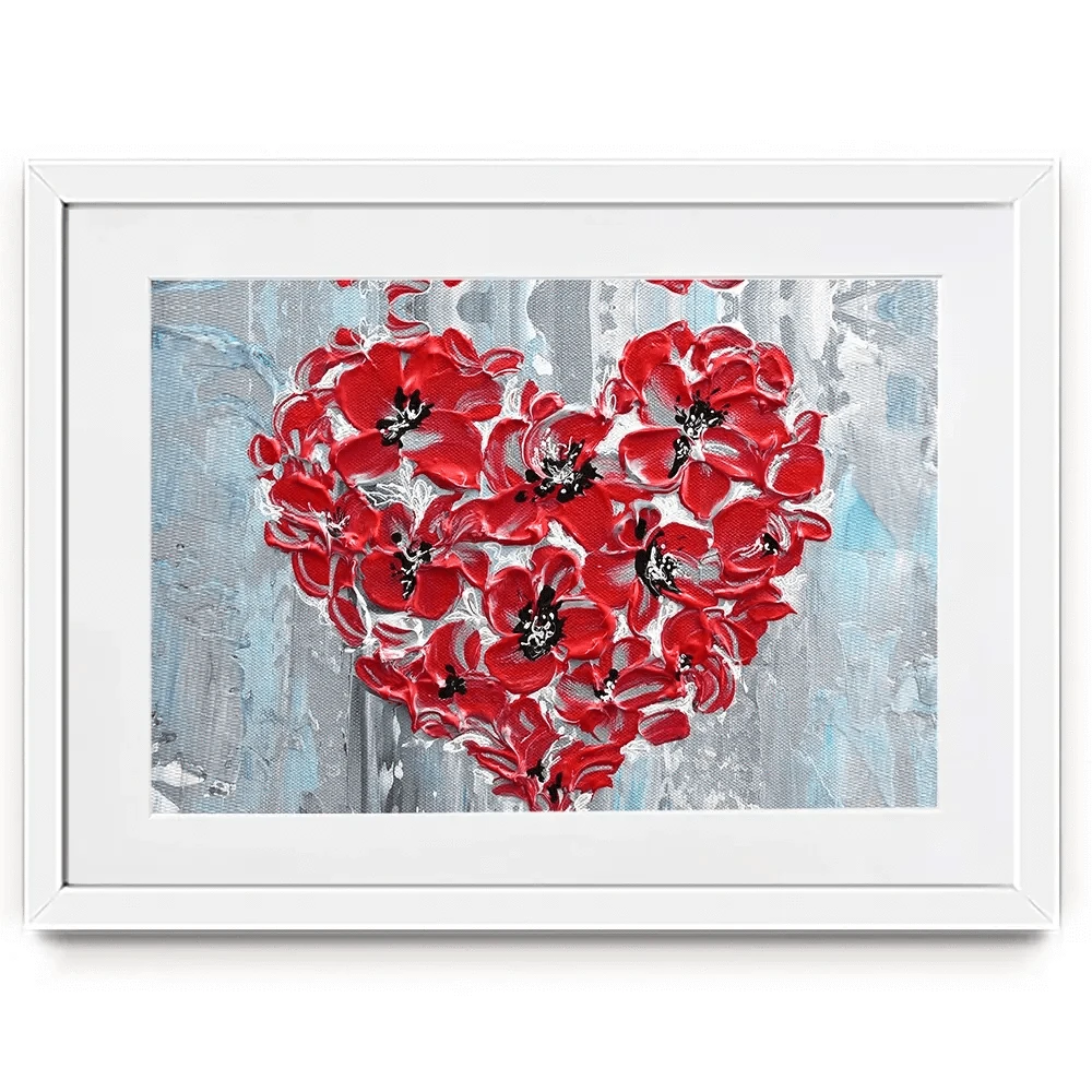 Poppy Heart Framed Art Print Poppy Heart Framed Art Print wall art product Olga Tkachyk