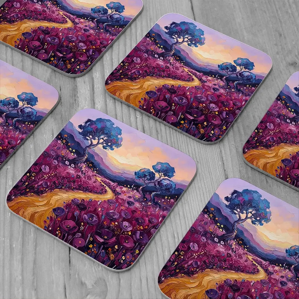 Poppy Pathway Coaster Set Poppy Pathway Coaster Set wall art product David Alexander Elder