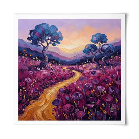 Poppy Pathway Square Art Print Poppy Pathway Square Art Print wall art product David Alexander Elder