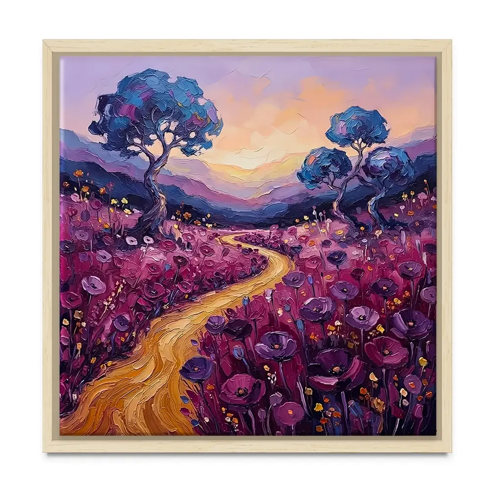 Poppy Pathway Square Canvas Print Poppy Pathway Square Canvas Print wall art product David Alexander Elder