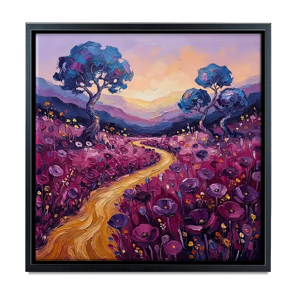 Poppy Pathway Square Canvas Print Poppy Pathway Square Canvas Print wall art product David Alexander Elder