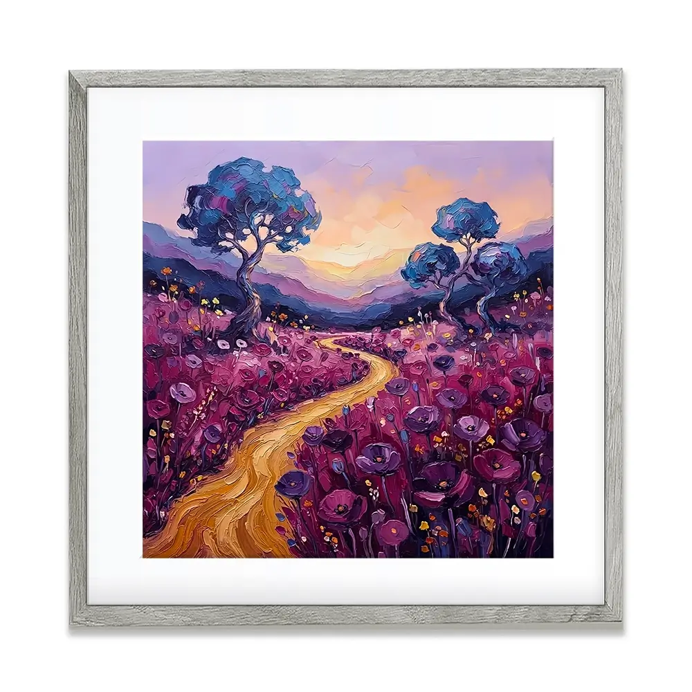 Poppy Pathway Square Framed Art Print Poppy Pathway Square Framed Art Print wall art product David Alexander Elder