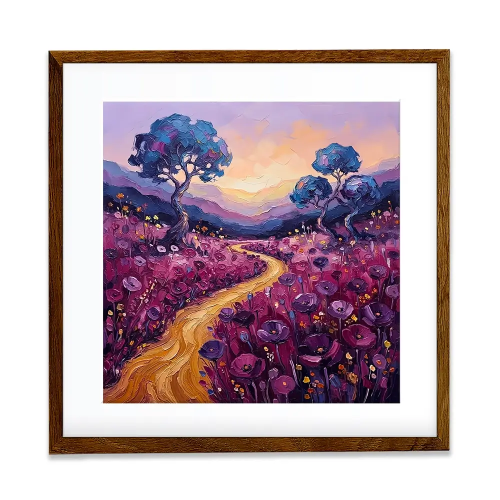 Poppy Pathway Square Framed Art Print Poppy Pathway Square Framed Art Print wall art product David Alexander Elder
