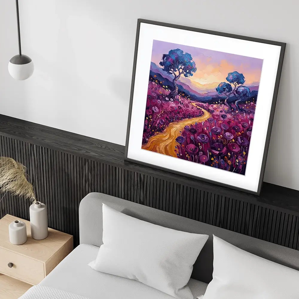 Poppy Pathway Square Framed Art Print Poppy Pathway Square Framed Art Print wall art product David Alexander Elder