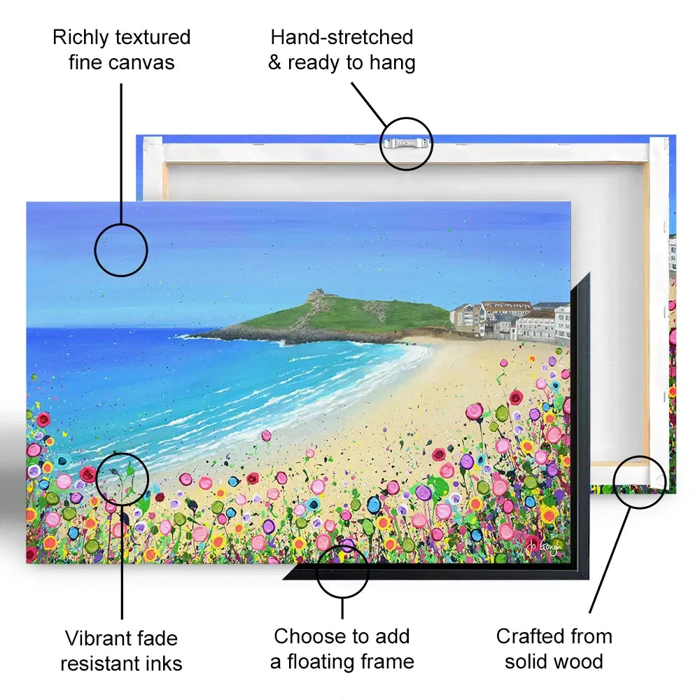 Porthmeor Beach Canvas Print Porthmeor Beach Canvas Print wall art product Jo Gough